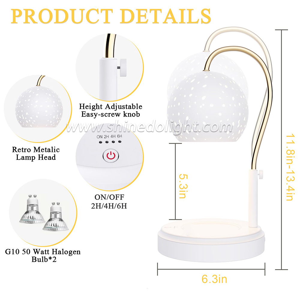 Dimmable Candle Warmer Lamp Bedroom Bedside Aroma Lamps Mood Light Glass Indoor Lighting Lights Home Dec SD-SL1269