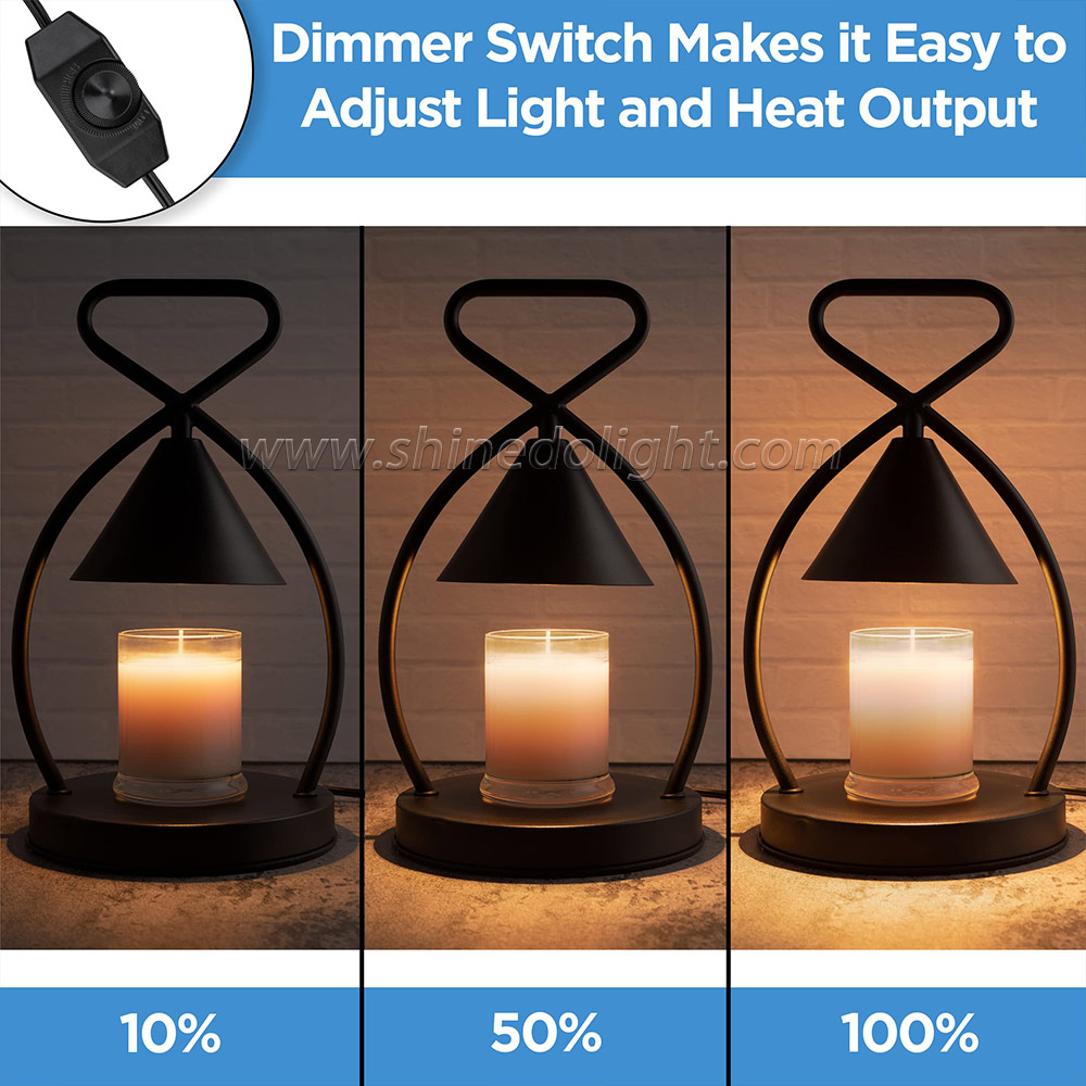 Electric Candle Warmer Lamp Retro Candle Melting Table Lamp Dimming Switch Candle Incense Burner for Home SD-SL1259