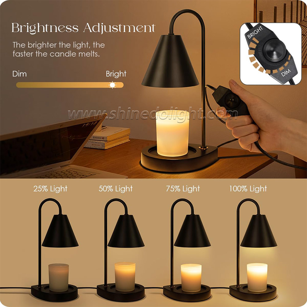 Electric Candle Heating Lamp Retro Candle Warmer Light Dimming Switch Melting Wax Night Light Romantic Table Lamp Decor SD-SL1260