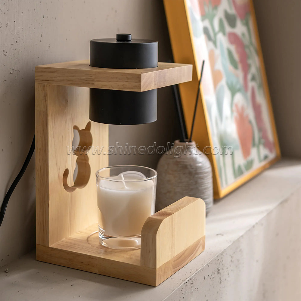 Candle Warmer Lamp Aromatherapy Wax Table Bedroom Wood Nordic Melting Timing 110V/220V Indoor Lighting Lights SD-SL1262