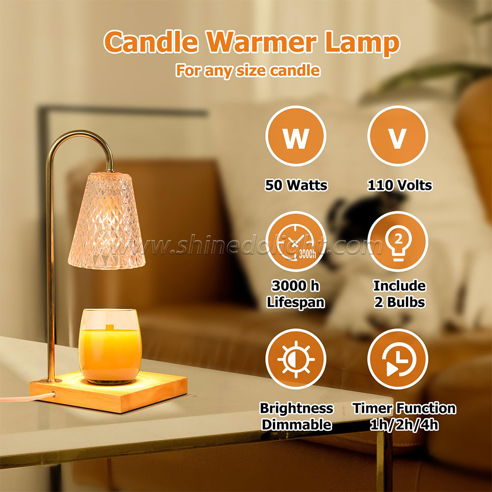 Solid Wood Candle Warmer Lamp Wax Melting Bedside Tables for the Bedroom 110V / 220V Aromatherapy Table Lamp SD-SL1263