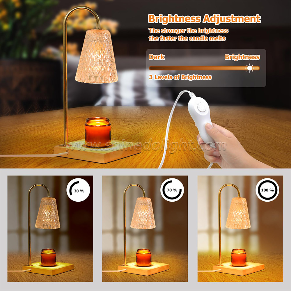 Solid Wood Candle Warmer Lamp Wax Melting Bedside Tables for the Bedroom 110V / 220V Aromatherapy Table Lamp SD-SL1263