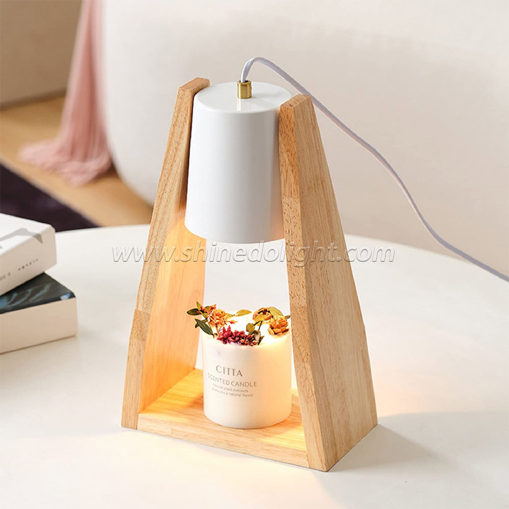 Wood art aromatherapy wax melting lamp Dimming Aroma Candle Warmer Lamp SD-SL1266