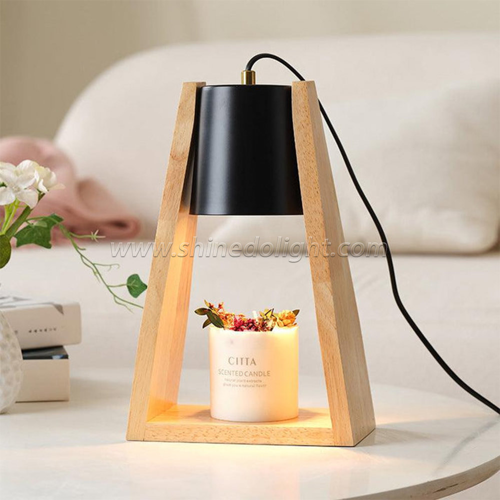 Wood art aromatherapy wax melting lamp Dimming Aroma Candle Warmer Lamp SD-SL1266