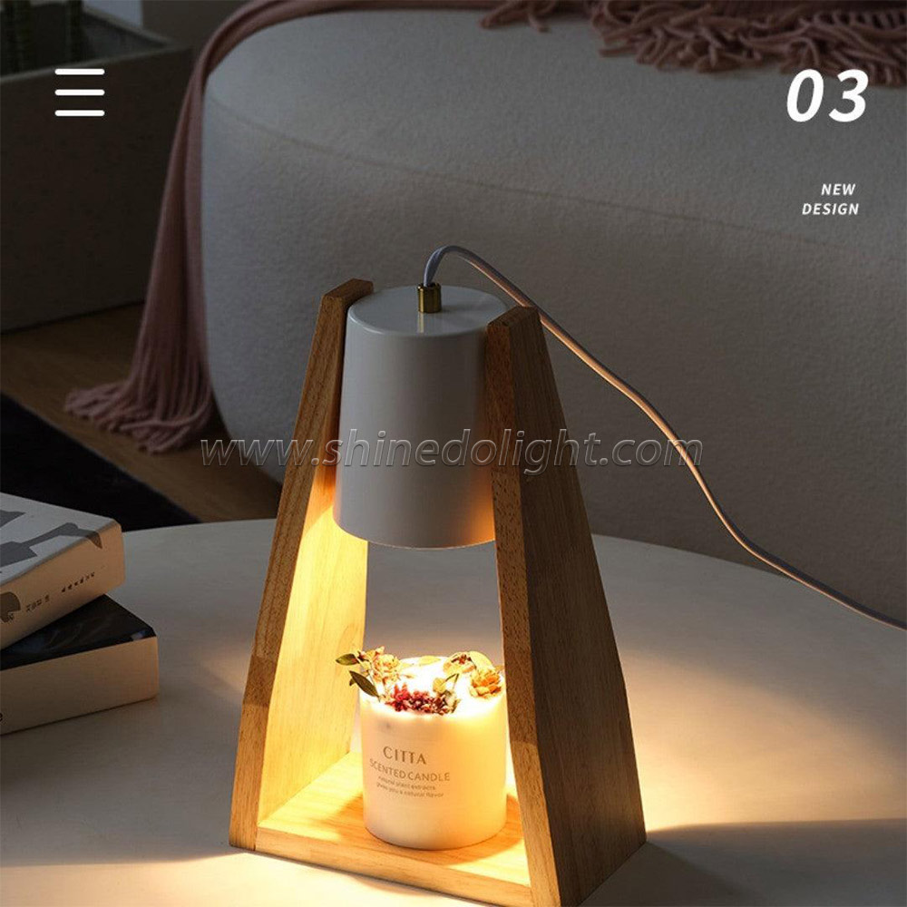 Wood art aromatherapy wax melting lamp Dimming Aroma Candle Warmer Lamp SD-SL1266