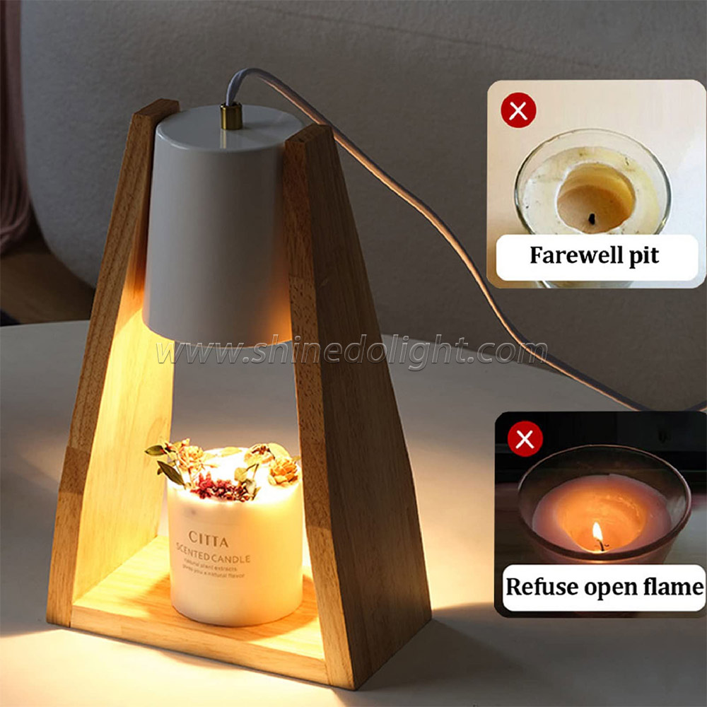 Wood art aromatherapy wax melting lamp Dimming Aroma Candle Warmer Lamp SD-SL1266