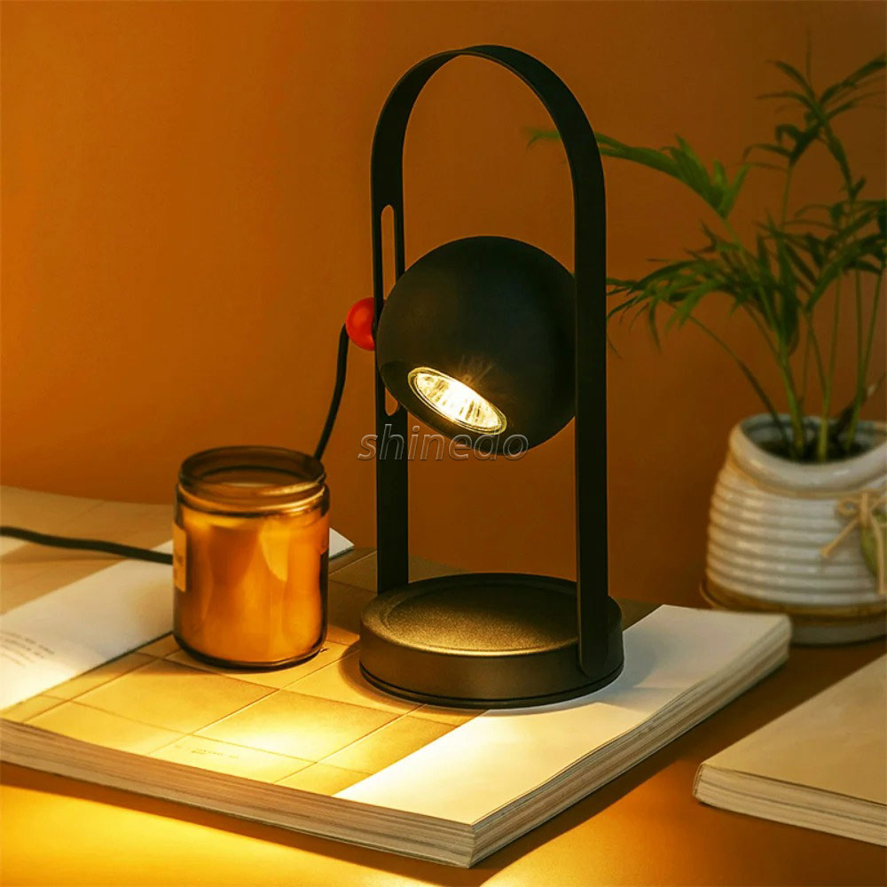 Electric Candle Warmer Lamp Retro Candle Melting Table Lamp Dimming Switch Candle Incense Burner for Home Furnishing Furnishings SD-SL1279