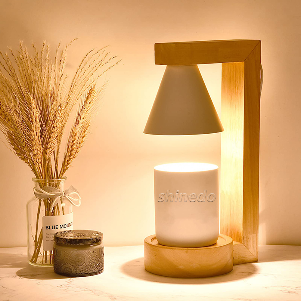 Custom Wooden Melting Candle Warmer Melting Wax Lamp Bedroom Table Dimmable Lamp Smokeless Night Light SD-SL1281