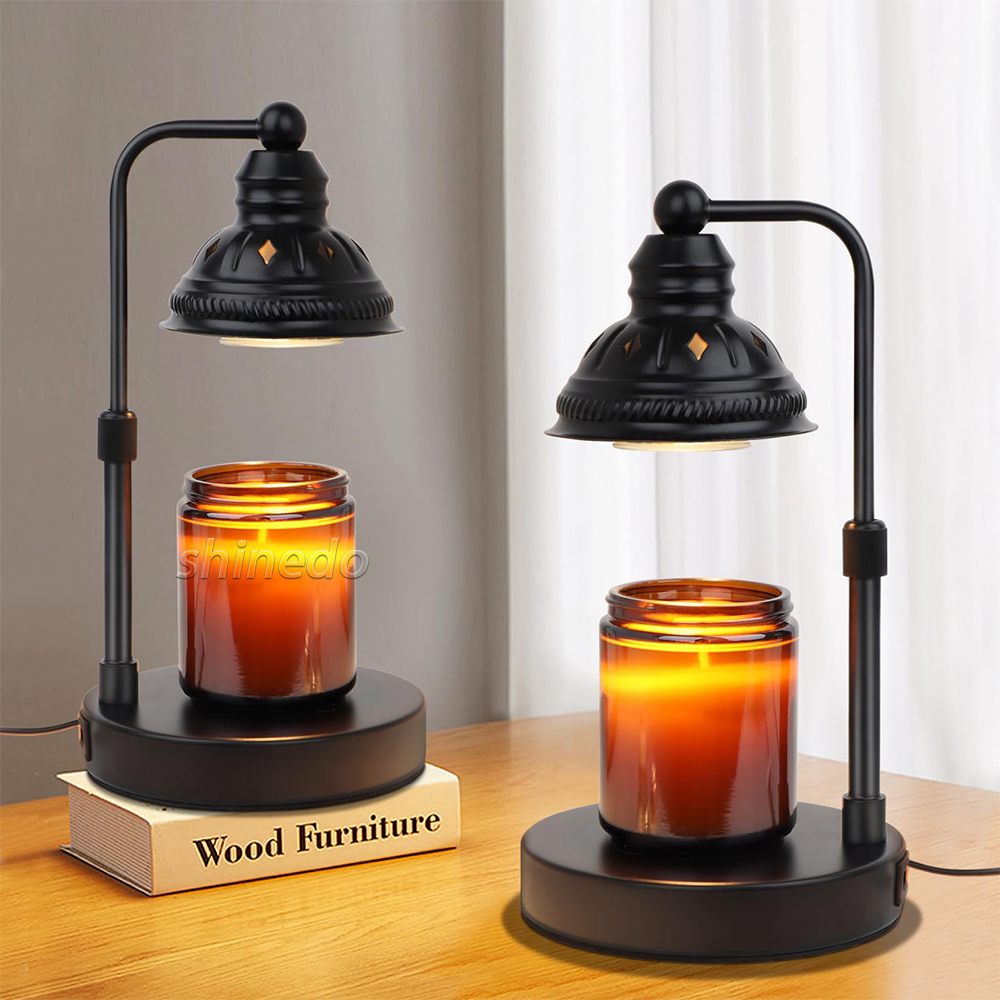 Electric Candle Melting Table Lamp Retro Candle Heating Lamp Adjustable Height Candle Melt Warmer Light for Bedroom Decoration SD-SL1128