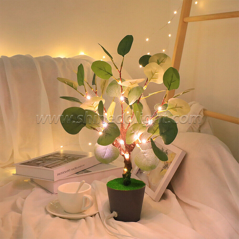 Artificial Bonsai Trees With Led Night Light Copper Wire For Office Party Wedding Home Restaurant Decor table lamp home decor SD-SR434