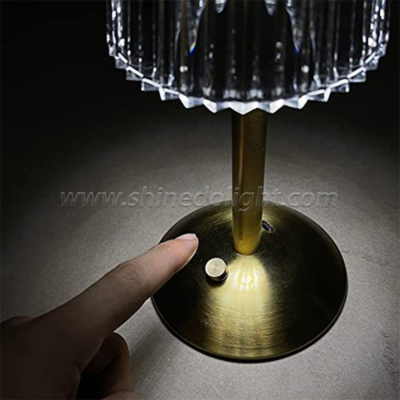 Hot Sales Rechargeable Touch Battery Decoration Cordless Crystal Projection Atmosphere Table Lamps Dimmable Acrylic Night Lights SD-SR436