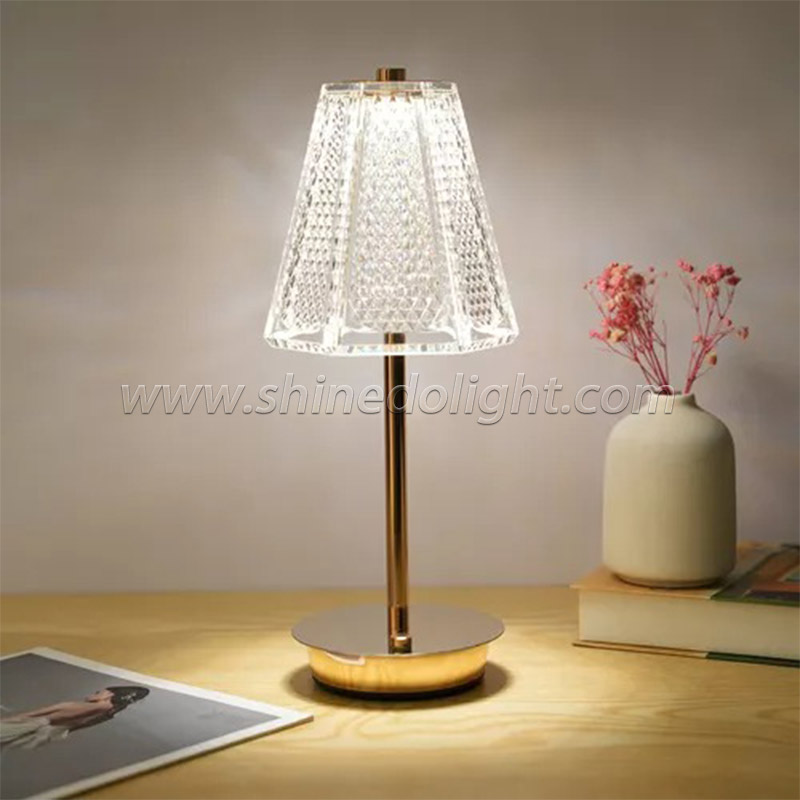 LED Crystal Table Lamp Romantic Atmosphere Touch Dimming Night Light USB Eye-Protection Reading Light Bedroom Home decor SD-SL443