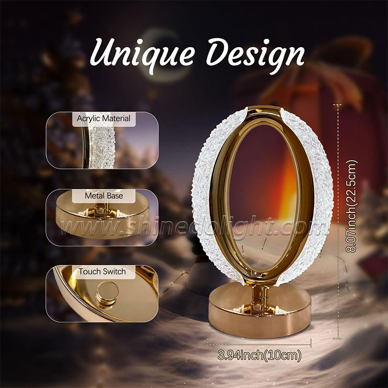 Crystal Diamond Table Lamp Bedside Touch Dimming Control Bedroom Decoration Bar Usb Modern Led Lights Home Decor Gift SD-SR449