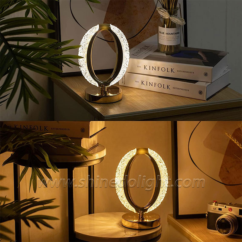 Crystal Diamond Table Lamp Bedside Touch Dimming Control Bedroom Decoration Bar Usb Modern Led Lights Home Decor Gift SD-SR449