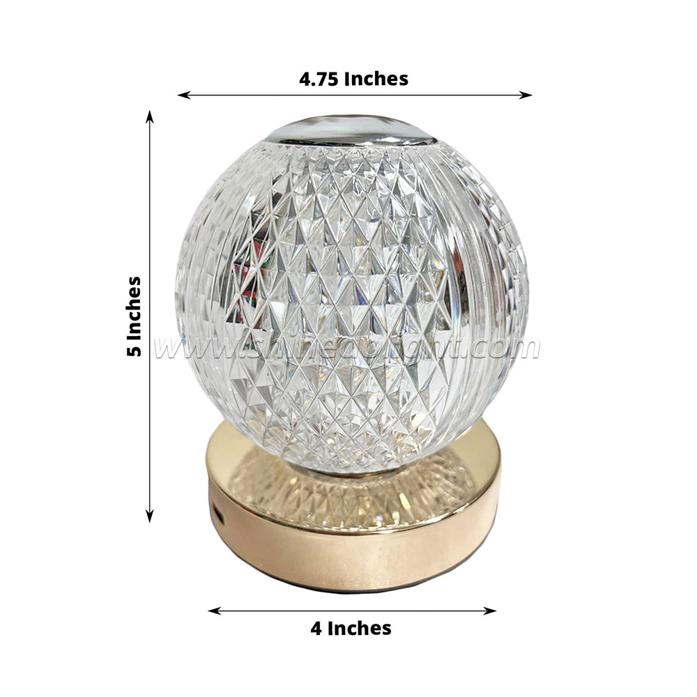 Crystal LED Table Lamps Battery/USB Powered Night Light Bedroom Living Bedside Lighting Fixture Nordic Home Decoration Desk Lamp SD-SR452