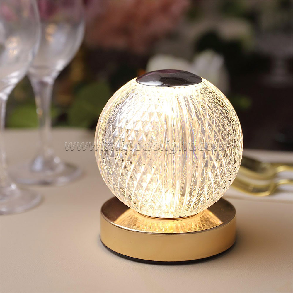 Crystal LED Table Lamps Battery/USB Powered Night Light Bedroom Living Bedside Lighting Fixture Nordic Home Decoration Desk Lamp SD-SR452