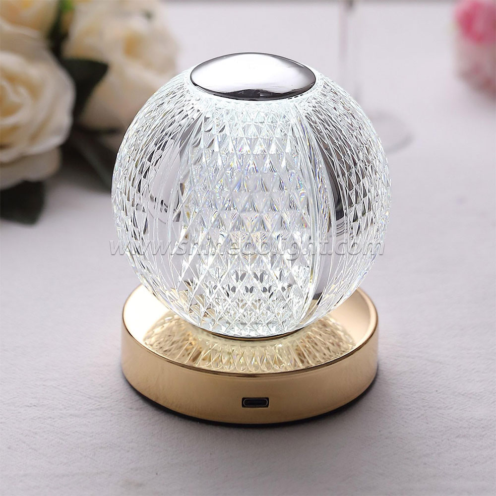 Crystal LED Table Lamps Battery/USB Powered Night Light Bedroom Living Bedside Lighting Fixture Nordic Home Decoration Desk Lamp SD-SR452