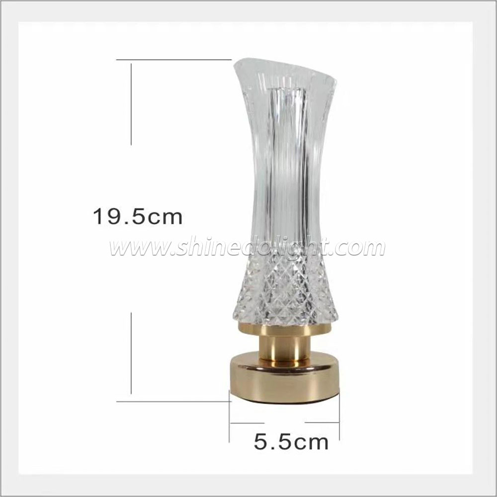 LED Crystal Table Lamp Rose Light Projector Touch Adjustable Romantic Diamond Atmosphere Light USB Touch Night Light SD-SR454