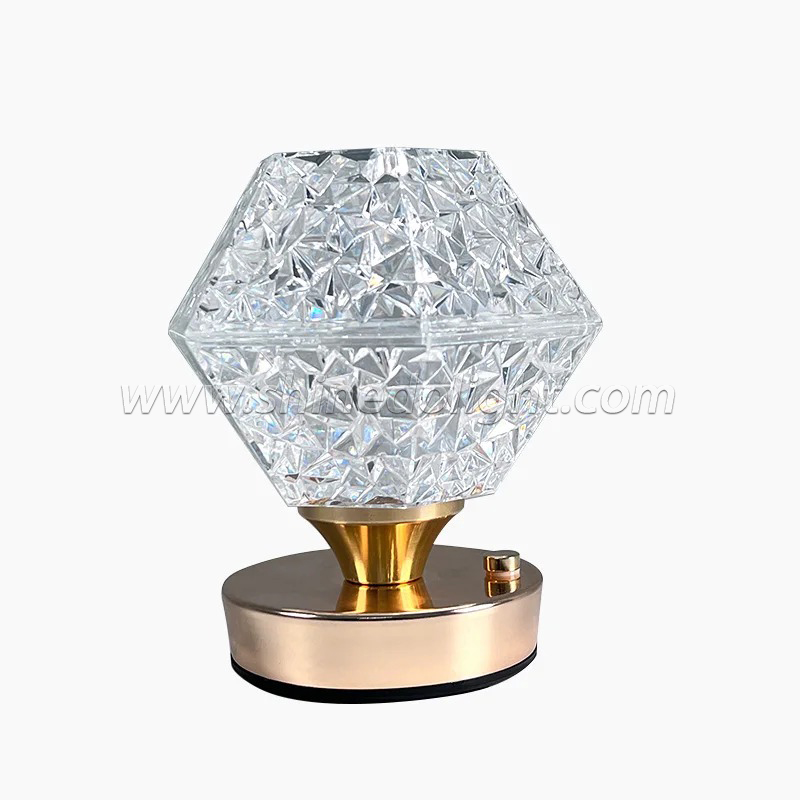 Night Light Crystal LED Lamp Projection Night Light USB Charging Touch Color Changing Room Decoration Atmosphere Table Lamp SD-SR458