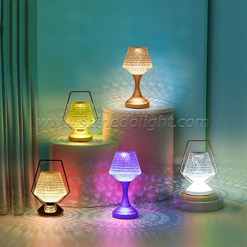 Crystal Table Lamp LED Desktop Night Light Nordic Decoration Desk Lamps Bar Hotel Bedroom Bedside Lighting Decor SD-SR462