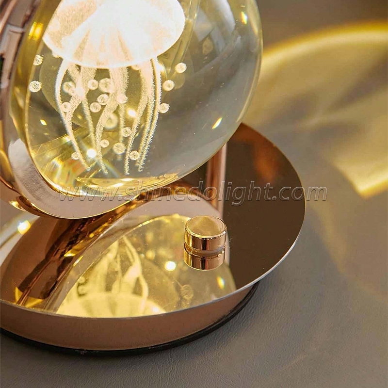 Crystal Table Lamps Desk Lights Led Luxury French Creative Modern Design Fabric Lighting Living Room Office Indoor Crystal Lamp SD-SR466