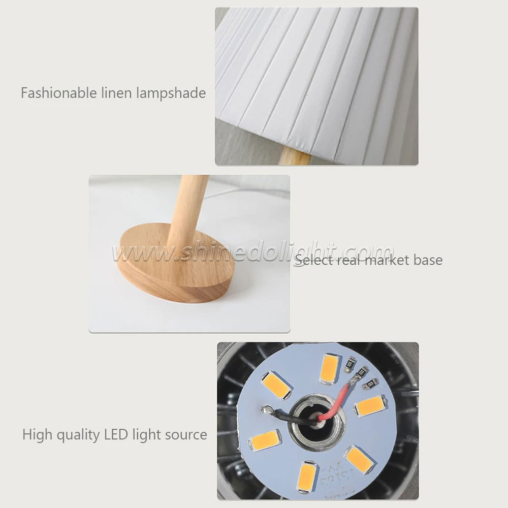 Portable LED Mushroom Table Lamp Brightness Metal Touch Control Rechargeable Night Light Table Lamps for Bedroom SD-SR473