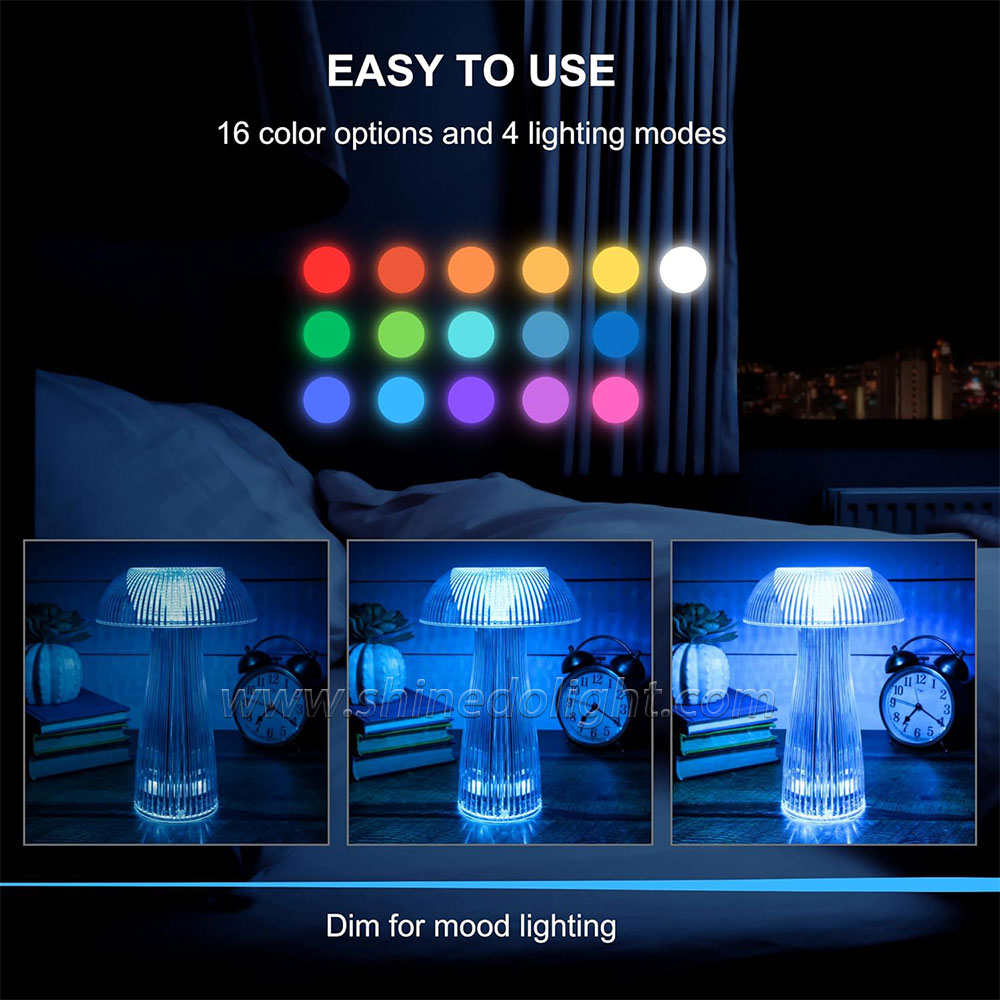 Portable LED Table Lamp Brightness Touch Control Rechargeable Night Light Table Lamps for Bedroom SD-SR477