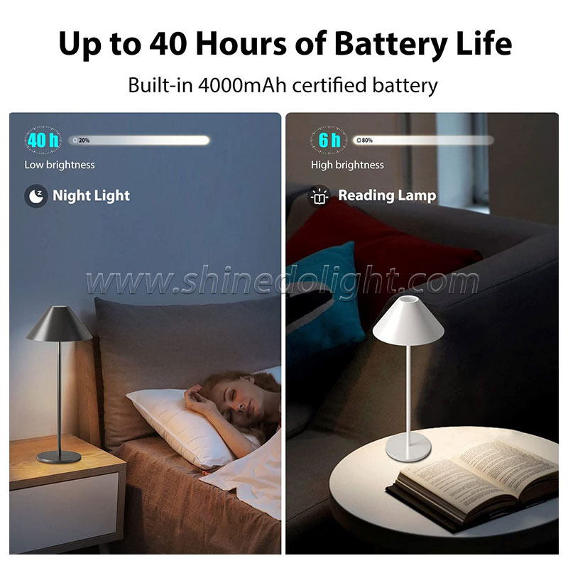 Simple LED Rechargeable Table Lamp Three Colors Bedside Creative Ambient Light Bar Outdoor Decoration Night Light SD-SR480