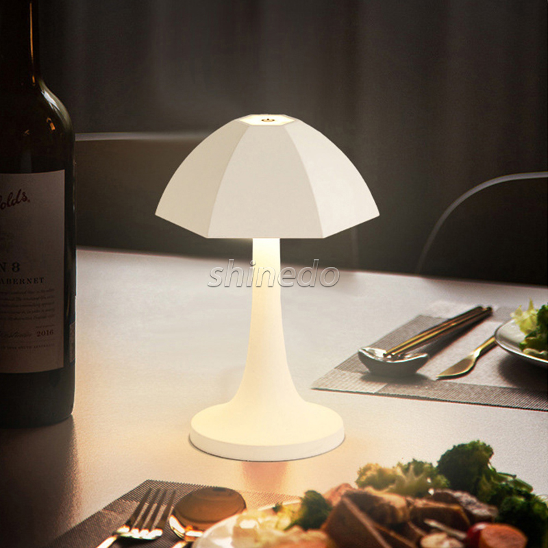 LED Nordic Rechargeable Portable Table Lamp Touch Dimmable Mushroom Table Lights Living Room Bedroom Designer Atmosphere SD-SR620