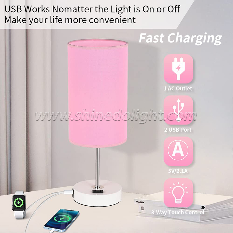 High Quality Table Lamp Modern Bedside Touch table Lamp USB Rechargeable table Lamp For Bedside Living Room SD-SR624