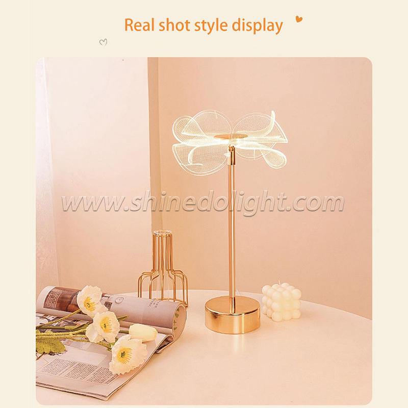 Flower Decoration Table Lamp Bedroom ins Bedside Night Light Warm Table Lamp Art Decor LED Table Light Living Room Bedside SD-SR635