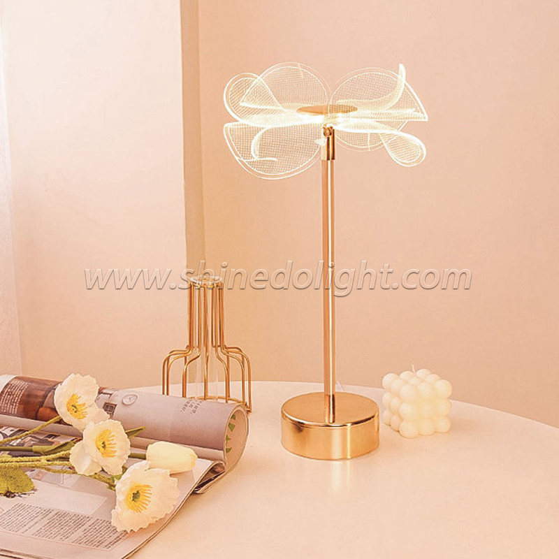 Lamp Flower Table Lighting Decorative Atmosphere Light Cordless Warm Romantic Living Room Sofa Home Decor Table Lamp SD-SR636