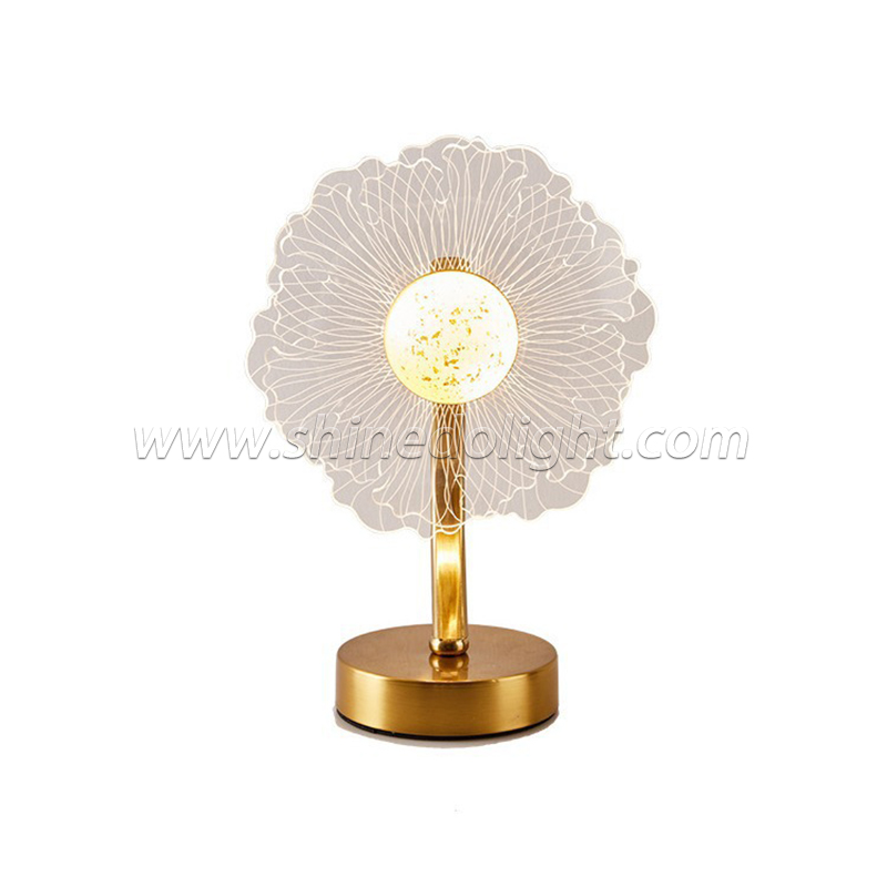 Lamp Flower Table Lighting Decorative Atmosphere Light Cordless Warm Romantic Living Room Sofa Home Decor Table Lamp SD-SR636