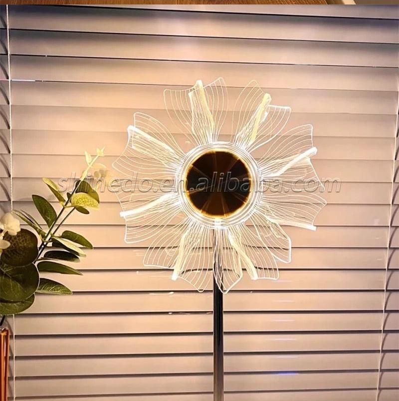 Table Lamp Bedroom Home Decor Night Light Sunflower Design Metal Shade Atmosphere Table Night Light Table Lamp Home Decoration SD-SR637