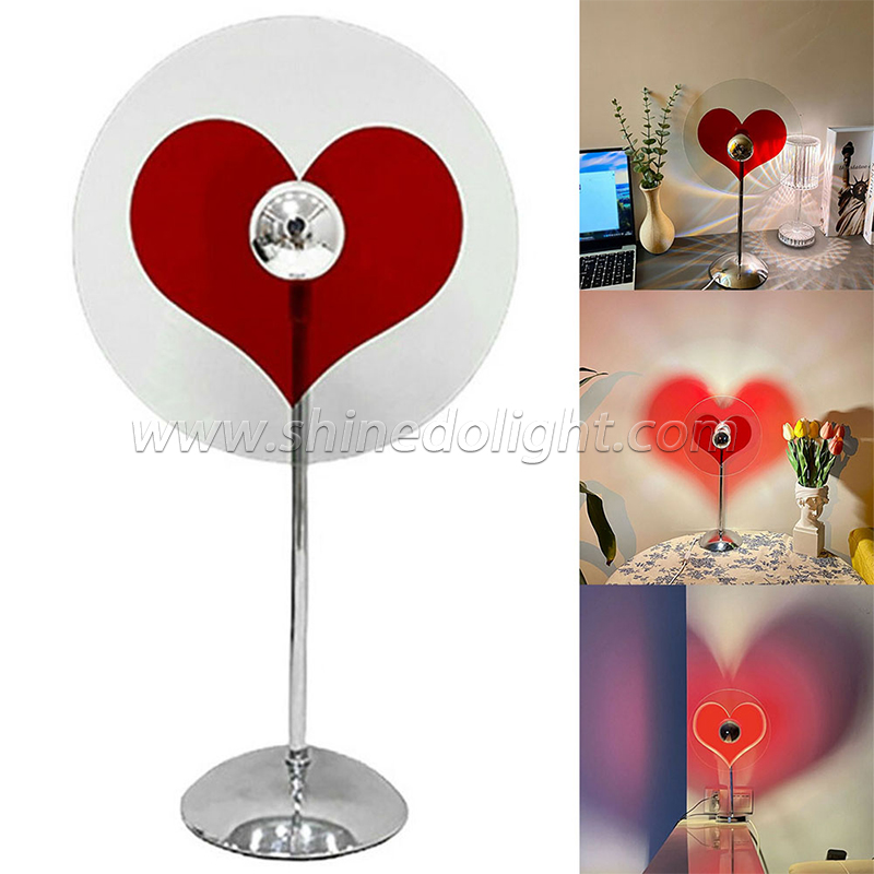 Romantic Love Table Lamp Heart-shaped Led Sunset Night Light Table Valentine's Day Red Love Heart Shape Night Light SD-SR639