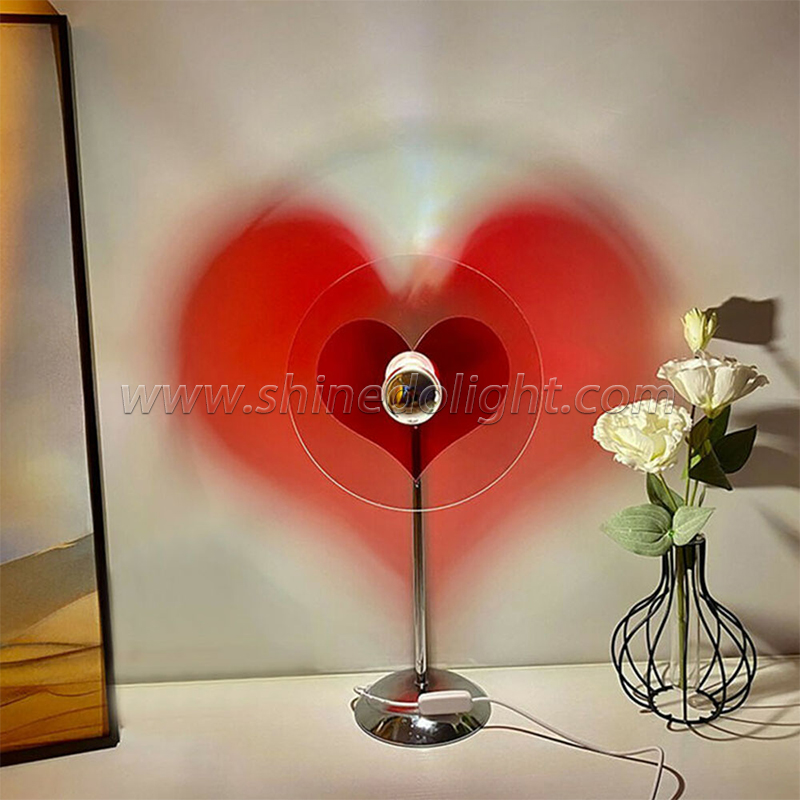 Romantic Love Table Lamp Heart-shaped Led Sunset Night Light Table Valentine's Day Red Love Heart Shape Night Light SD-SR639