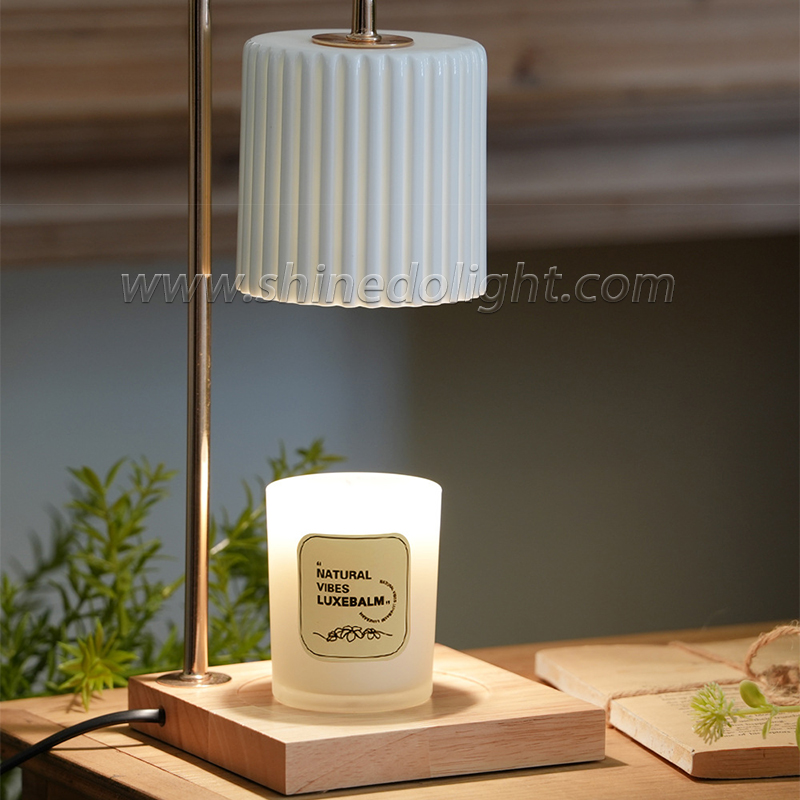 Elegant Candle Lamp Scented Wax Melting Lamp Amber Glass Candle Warmer for Home Decoration SD-SL1645