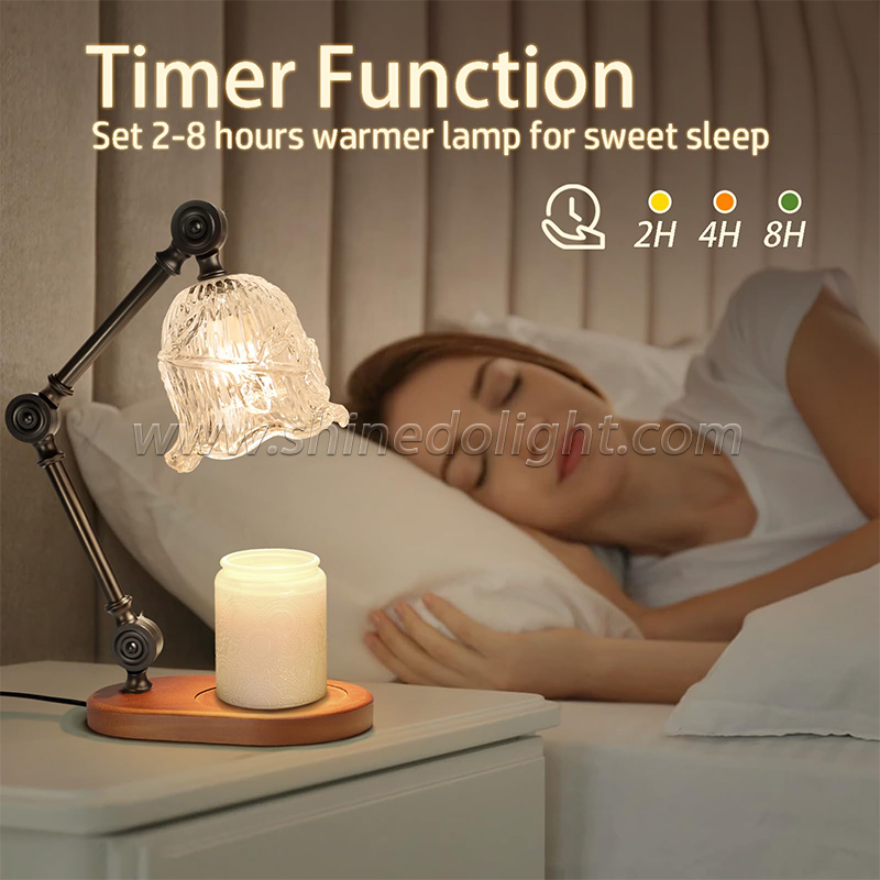 Candle Warmer Led Table Lamp Timer Dimming Night Light for Home Decor Aromatherapy Melting Wax Lamp Replaceable Bulb Desk Light SD-SL1582