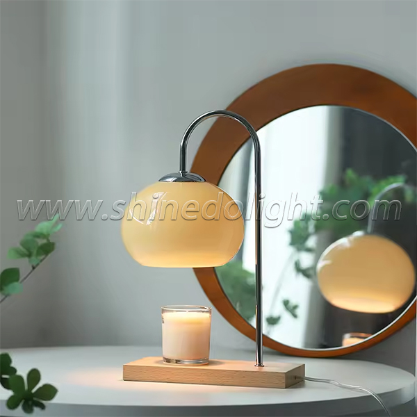 Nordic Electric Candle Warmer Lamp with Romantic Aroma Diffuser for Bedroom Girl Bedside Home Use SD-SL1590