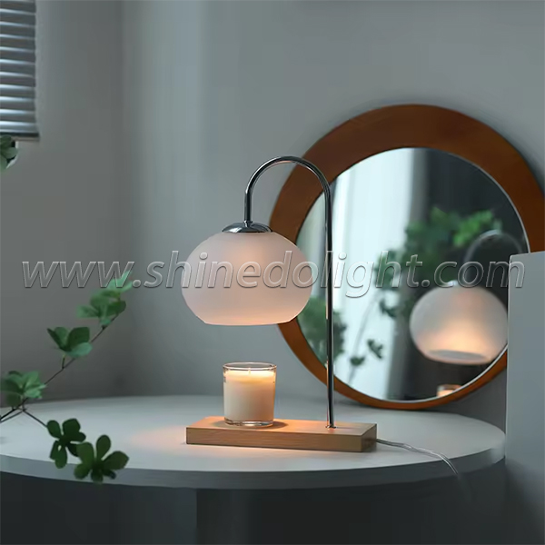 Nordic Electric Candle Warmer Lamp with Romantic Aroma Diffuser for Bedroom Girl Bedside Home Use SD-SL1590