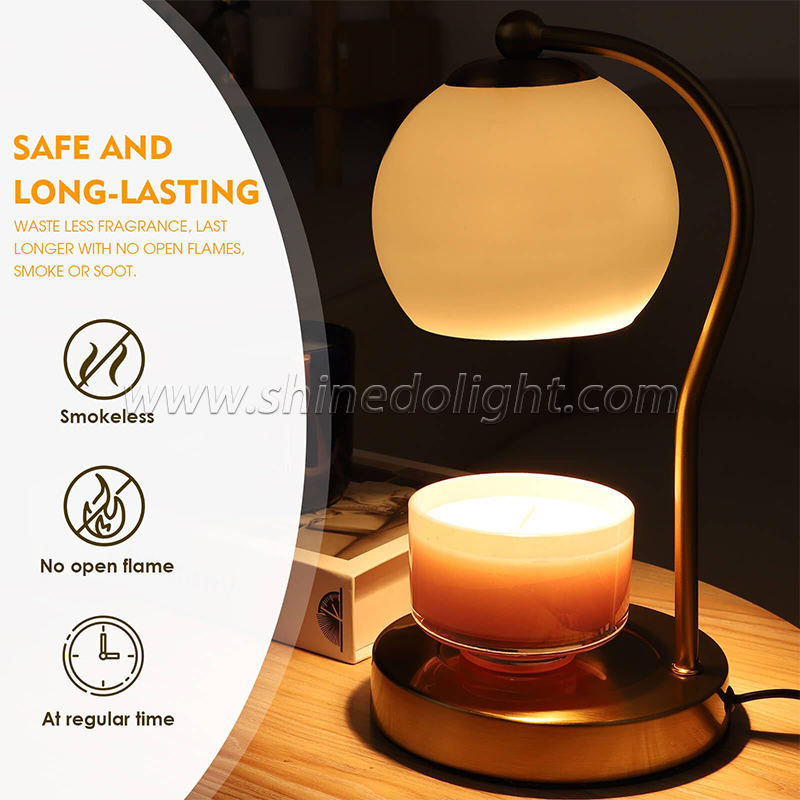 Fragrance Candle Warmer Lamp Dimmable Electric Candle Warmer Fragrance Lamp for Wax Melts Plug Play Scented Candle SD-SL1644