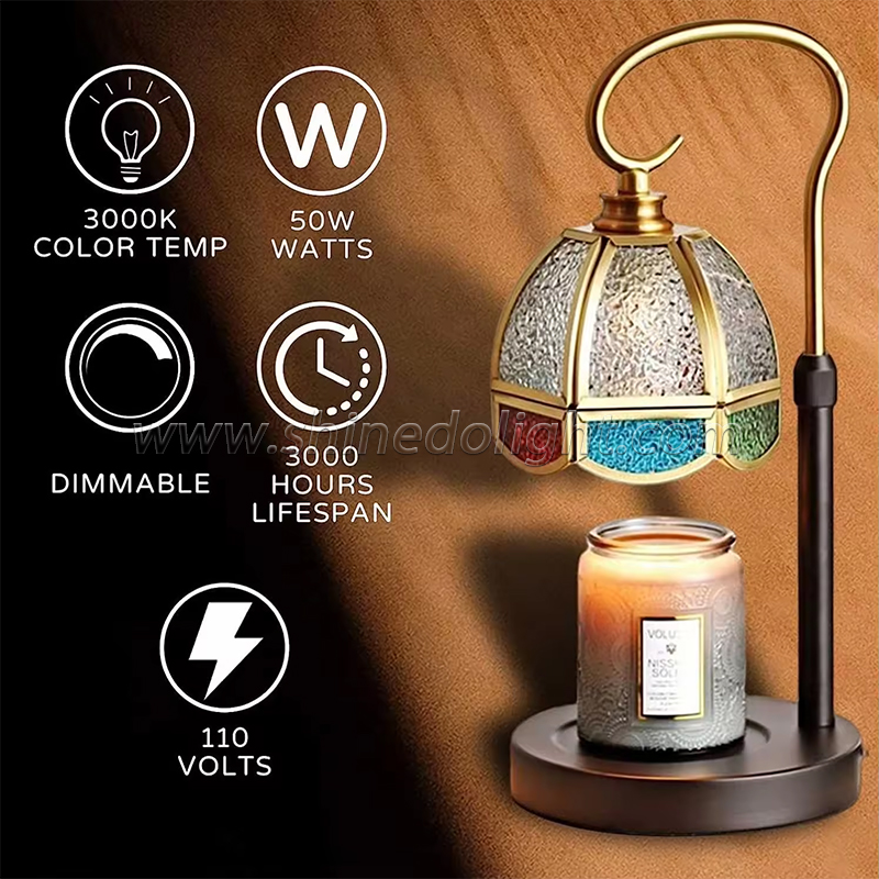 Nordic Candle warmer lamp Table Lamp Glass Aroma Candles LED Desk Lamp Bedside Study Home Ambiance Decorative Table Light SD-SL1654