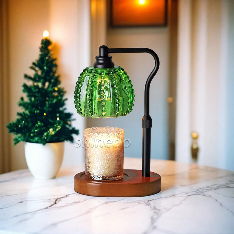 Candle Warmer Lamps Green Glass Night Lamp Dimmable Gift for Home Decor SD-SL1656