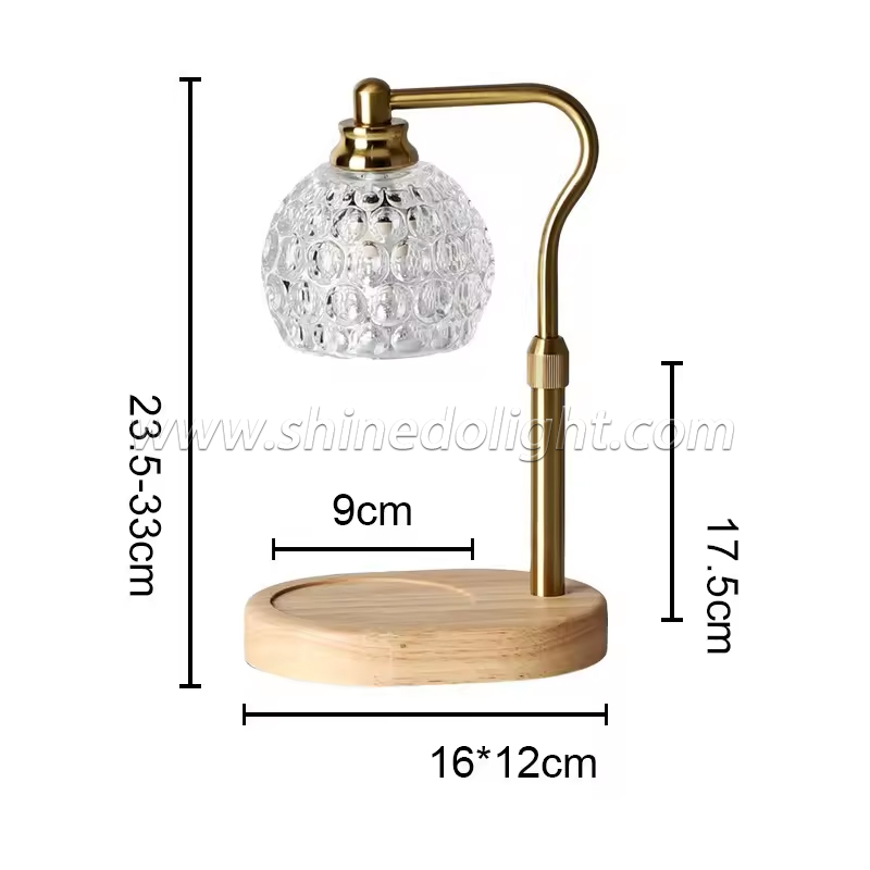 Crystal Candle Warmer Electric Wax Melt Lamp Bedroom Desk Table Lamps Waxing Burner Aromatherapy Light Indoor Lighting SD-SL1659