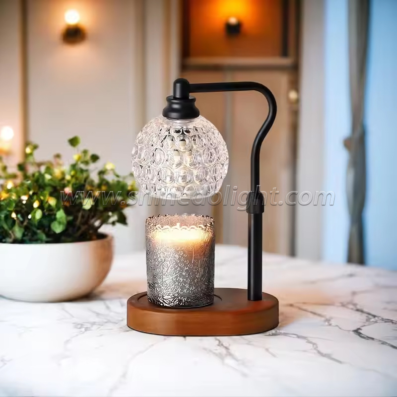 Crystal Candle Warmer Electric Wax Melt Lamp Bedroom Desk Table Lamps Waxing Burner Aromatherapy Light Indoor Lighting SD-SL1659