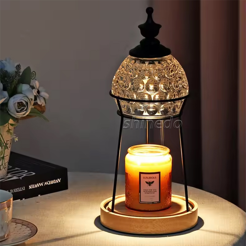 Modern Minimalism Indoor Bedroom Living Room bedside Atmosphere Wood Crystal Wax Melting Lamp Candle Warmer Table Lamp SD-SL1663