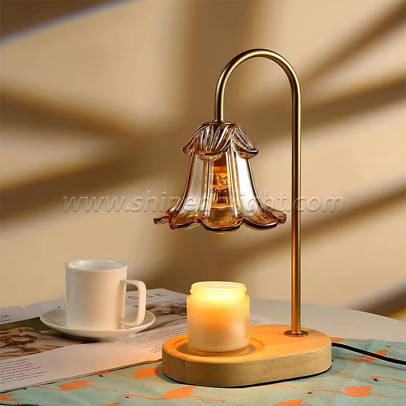 Cross border Lily of the Valley aromatherapy wax melt lamp French vintage bedroom bedside lamp Fire - free ambiance lamp SD-SL1595