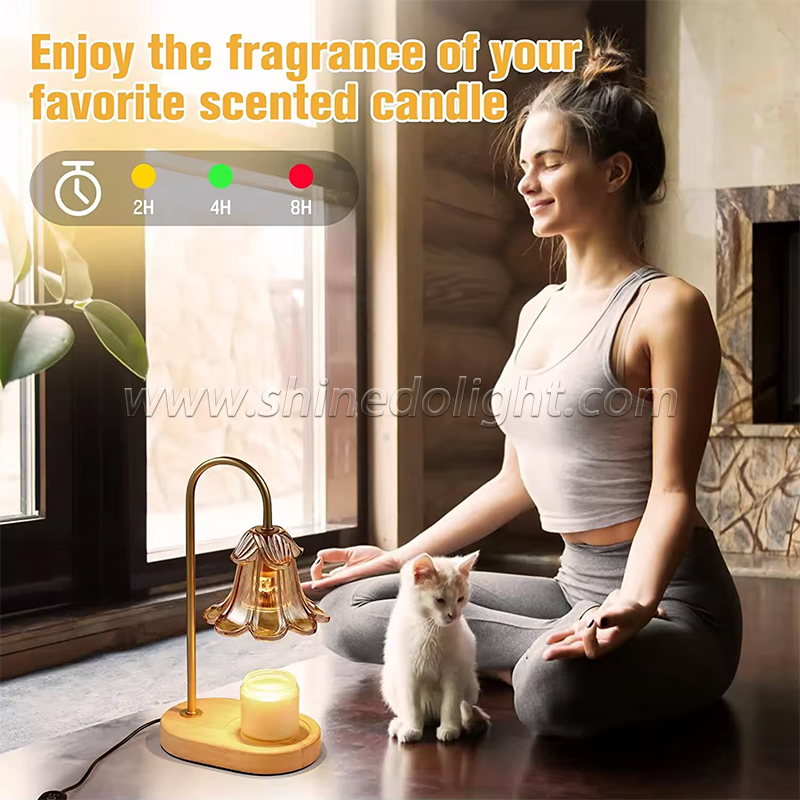 Cross border Lily of the Valley aromatherapy wax melt lamp French vintage bedroom bedside lamp Fire - free ambiance lamp SD-SL1595