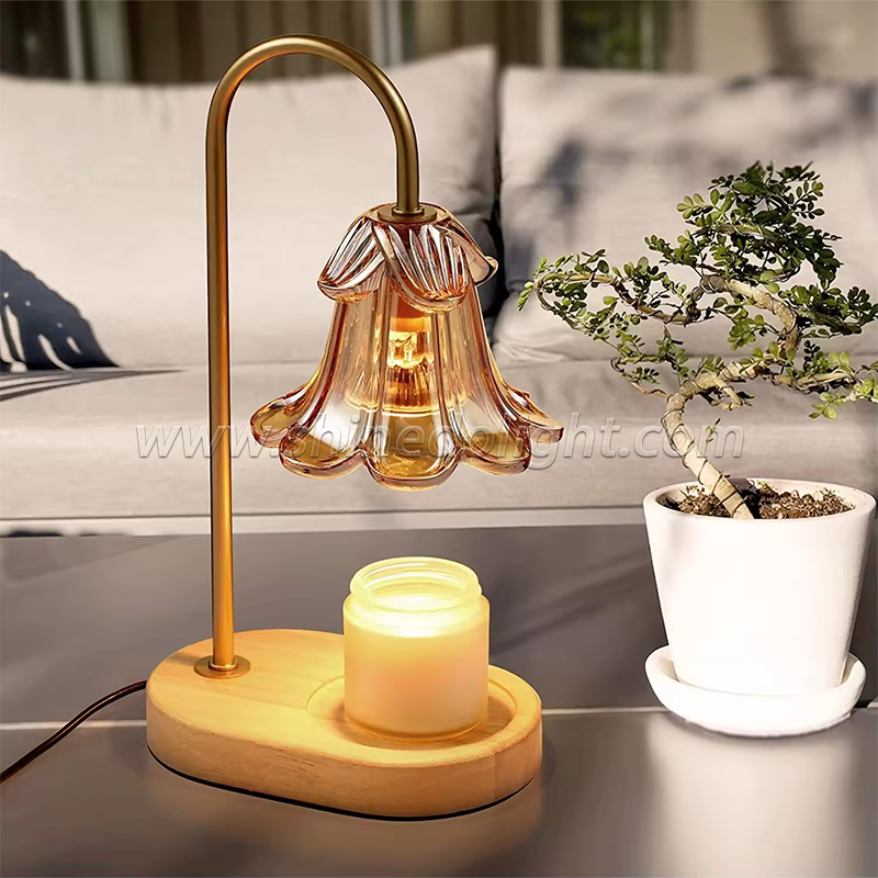 Cross border Lily of the Valley aromatherapy wax melt lamp French vintage bedroom bedside lamp Fire - free ambiance lamp SD-SL1595