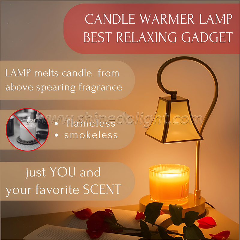 Fire free Aromatherapy retro glass aromatherapy wax melting lamp Candle essential oil melting candle lamp Bedroom ambient lamp SD-SL1596